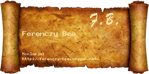Ferenczy Bea névjegykártya